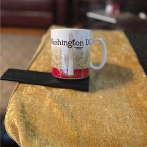 Starbucks Red and Gold Ceramic Mug